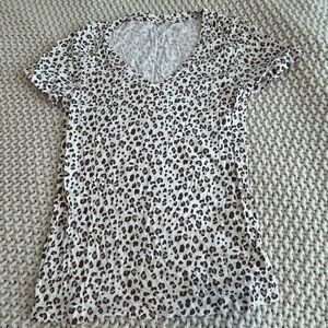 J.Crew Leopard Print V-Neck Tee